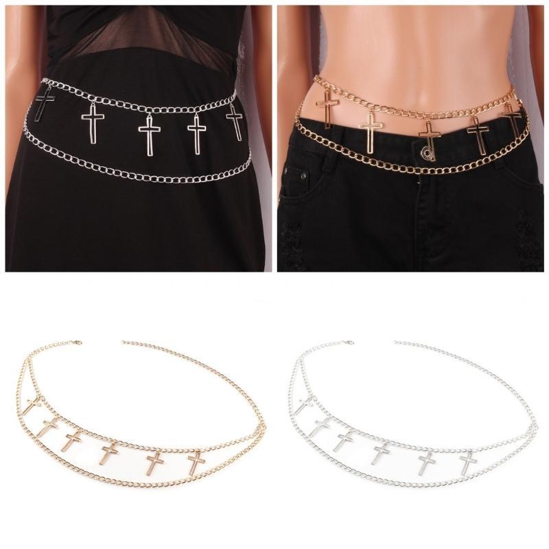 Women Formal Wear Belt - 39BD Populaire kettingriem Metallic gekruiste charme