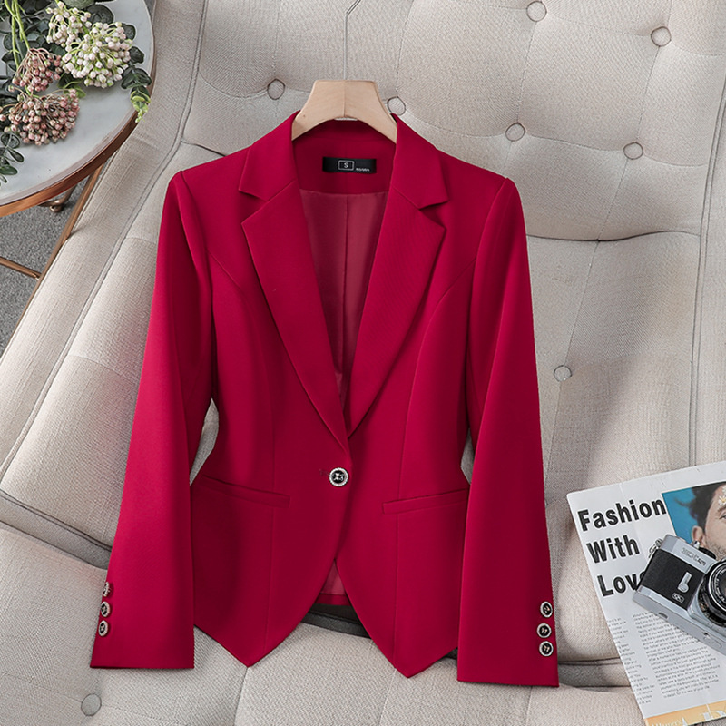 Women'S Red Formal Wear - Nieuwe mode vrouwelijke formele blazer dames
