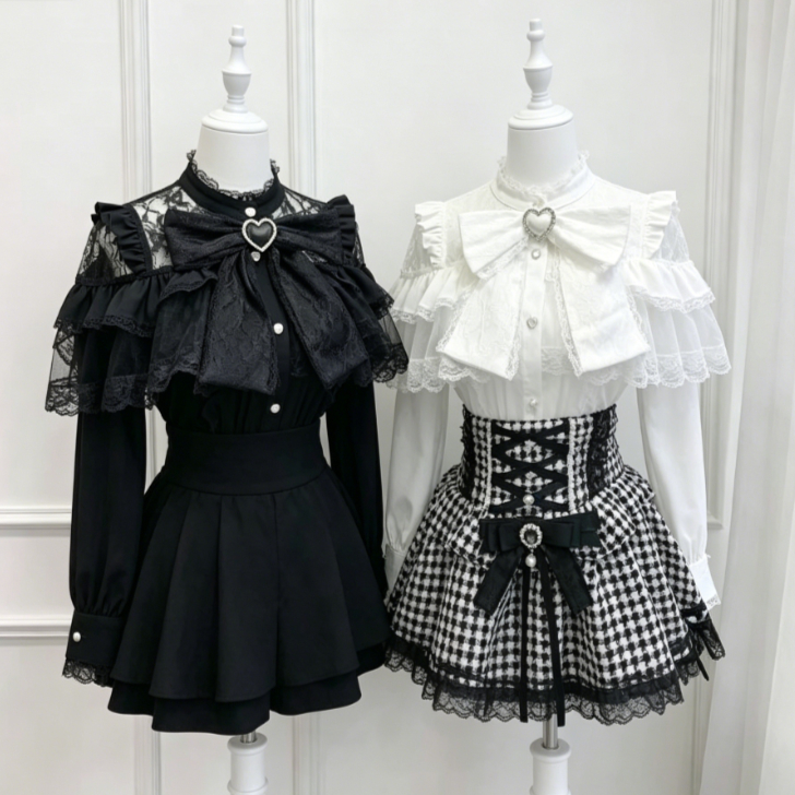 Women'S Formal Evening Wear Tops - Kawaii Japanse Lolita Blouse Vrouwen Harajuku