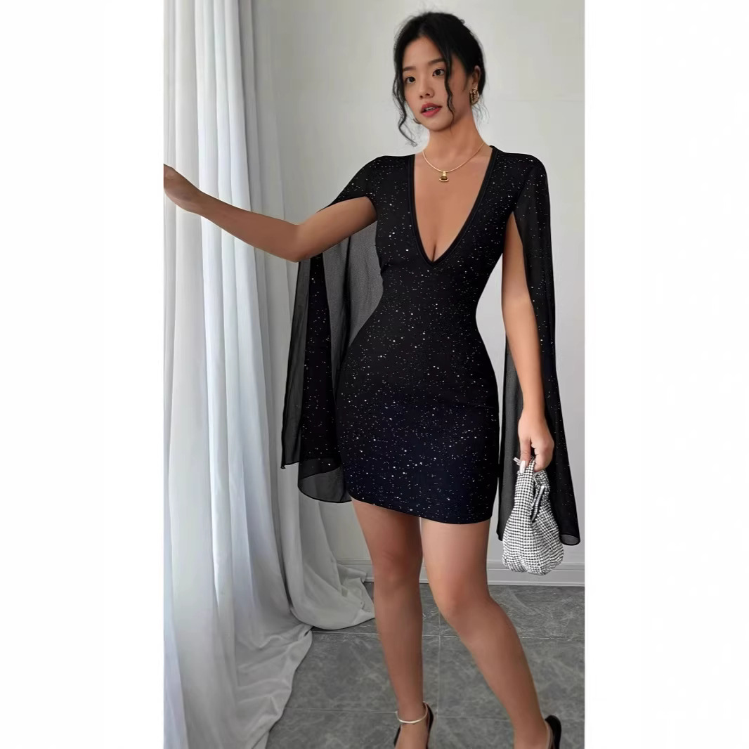 V-hals bodycon midi jurk, eleg - Formal Women'S Wear recensie en prijs