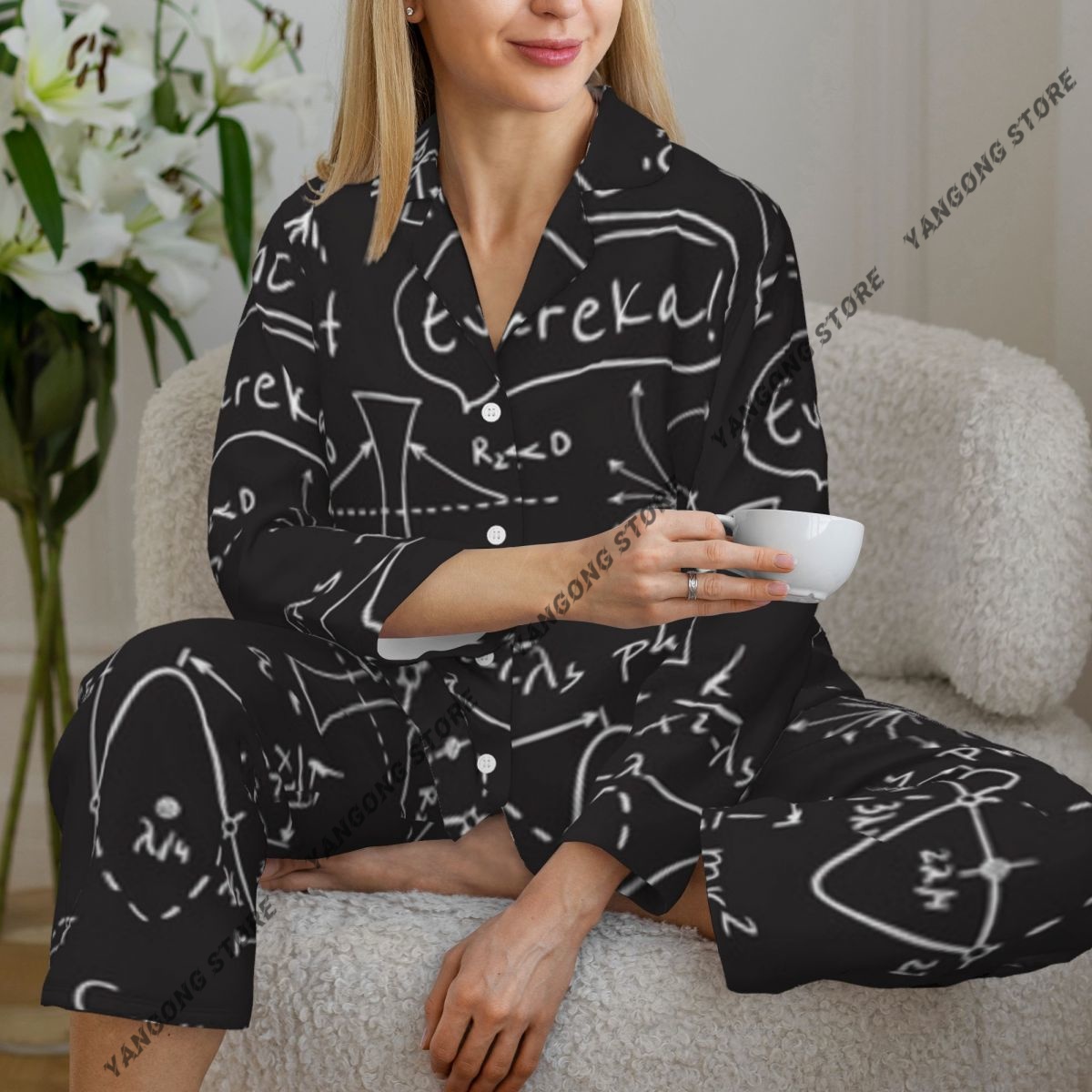 Vrouwen Nachtkleding Pyjama We - Monochrome Suit Set recensie en prijs