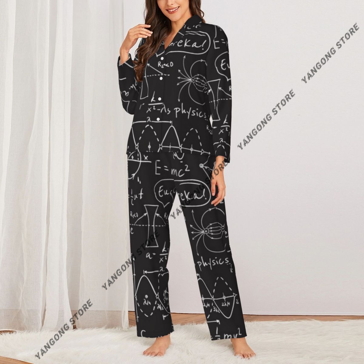 Vrouwen Nachtkleding Pyjama We - Monochrome Suit Set recensie en prijs
