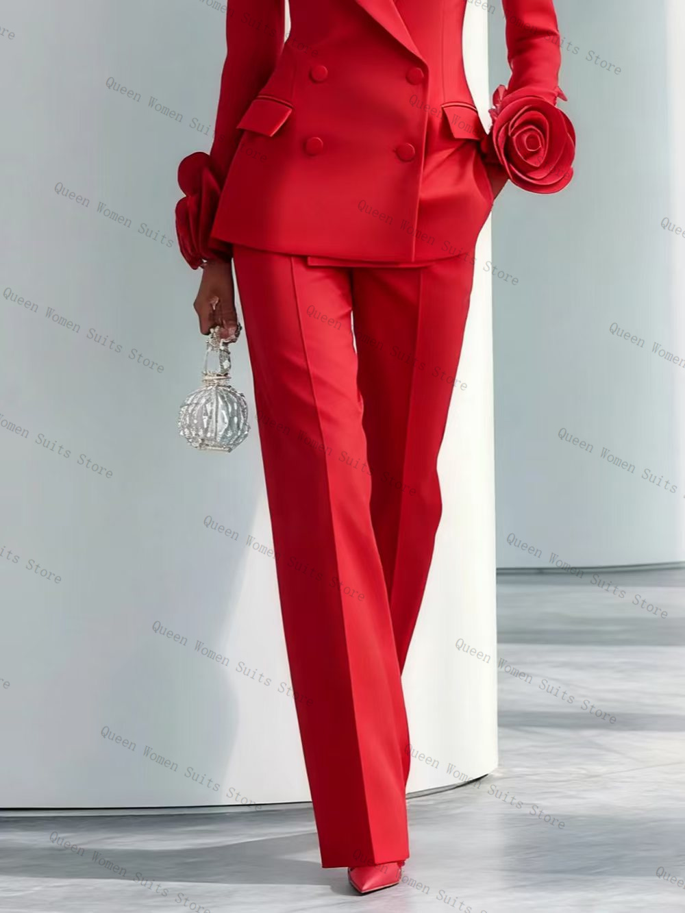 Luxe Rode Vrouwen Pak Set 2-de - Women'S Red Formal Wear recensie en prijs