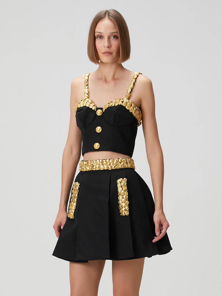 VC zwarte tweedelige set jurk  - Women'S Formal Evening Wear Tops recensie en prijs