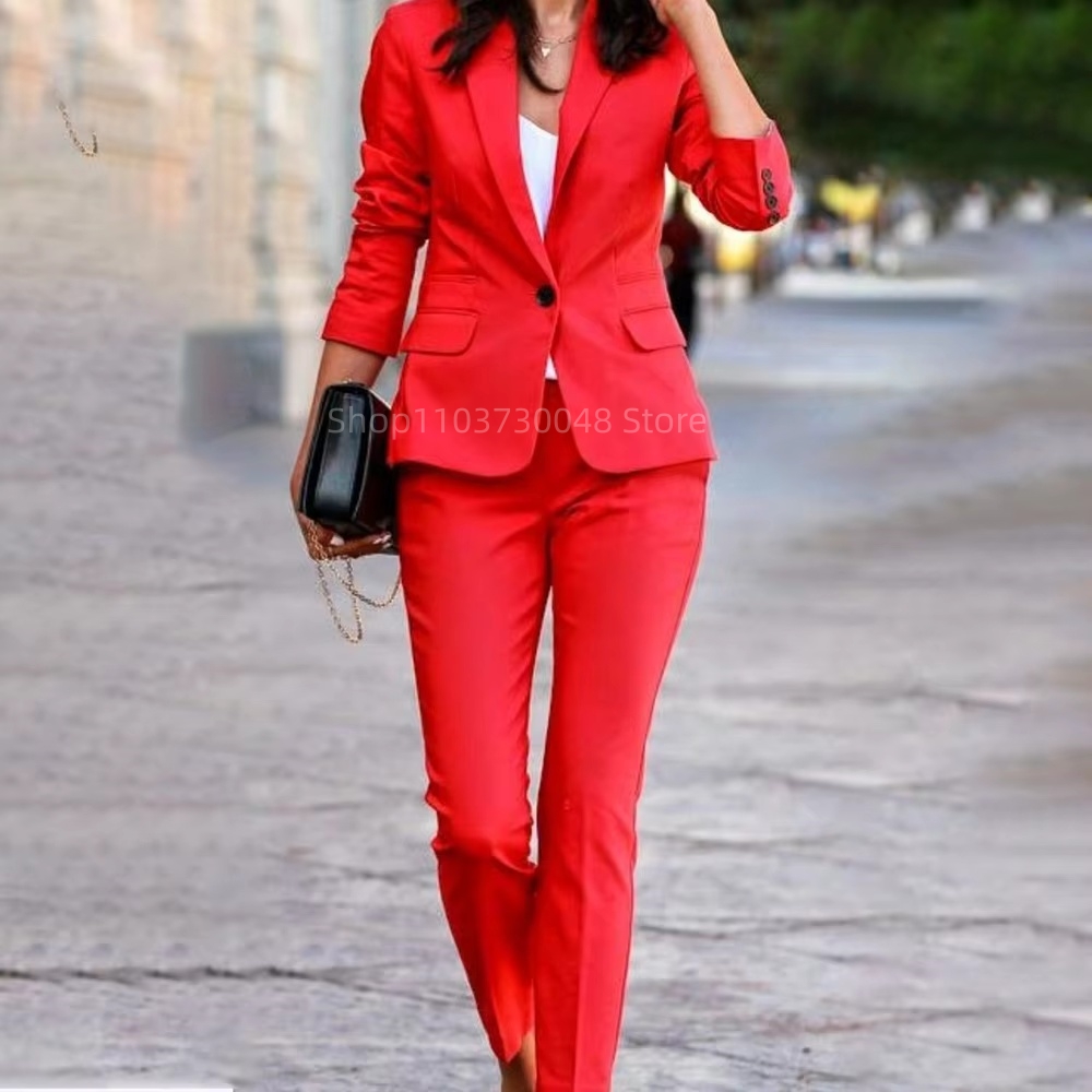 Mode Kantoor Dames Blazer en B - Women'S Red Formal Wear recensie en prijs